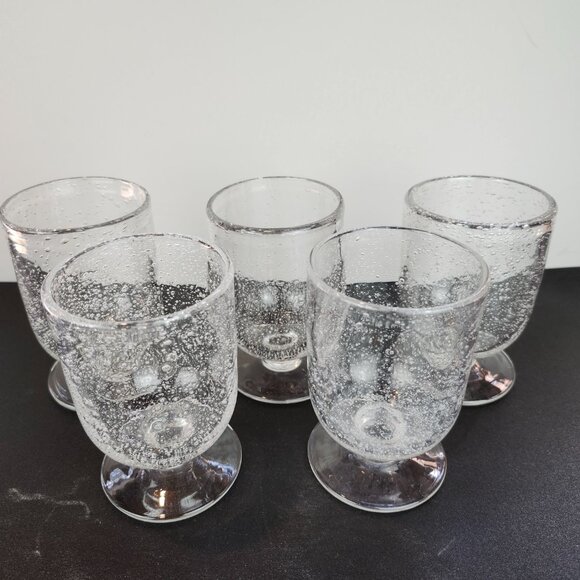 Bubble Glass Clear Glasses Set of 5 - Picture 2 of 6